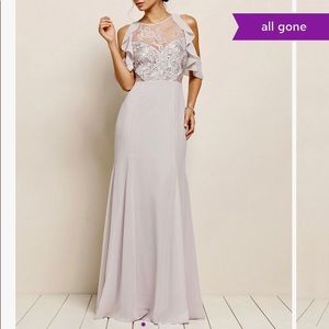 🔥 Grey lace Soieblu gown maxi dress NWT